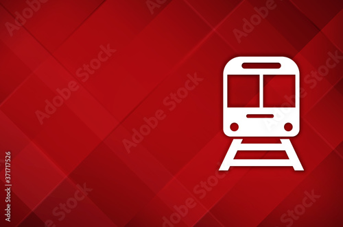 Train icon modern layout design abstract red background illustration