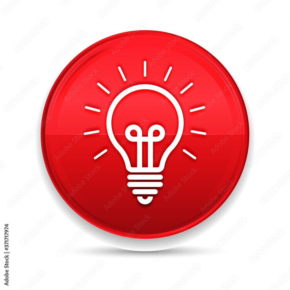 Lightbulb icon shiny luxury design red button vector Lightbulb icon shiny luxury design red button vector