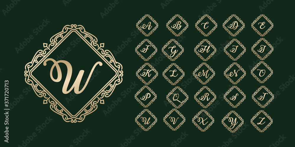 Luxury elegant initial letter logo template