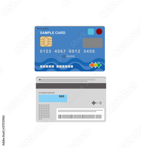 クレジットカード裏表のイラスト