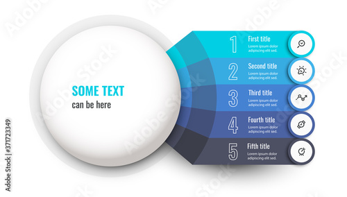 Vector Infographic label design template with icons and 5 options or steps. Can be used for process diagram, presentations, workflow layout, banner, flow chart, info graph.