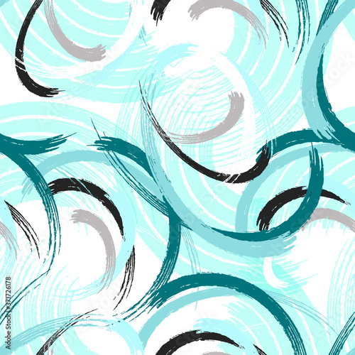 Abstract seamless pattern design with colorful brush strokes	