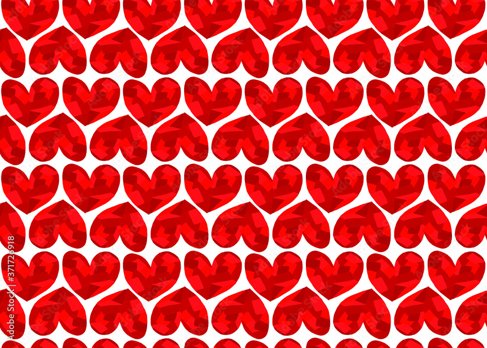Plano de fundo vetorial com corações manchados, criando um visual encantador e artesanal, perfeito para transmitir amor e carinho em qualquer projeto