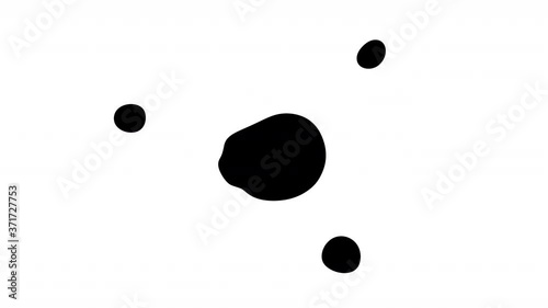Liquid 2d animated disintegrating drops