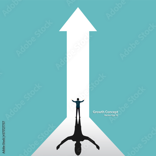 Growth concept. symbol arrow upward growth of the business