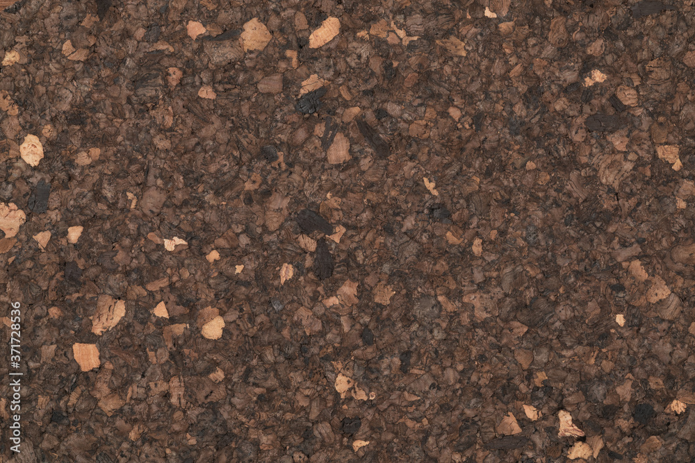 Texture of dark cork surface Texture of dark cork surface