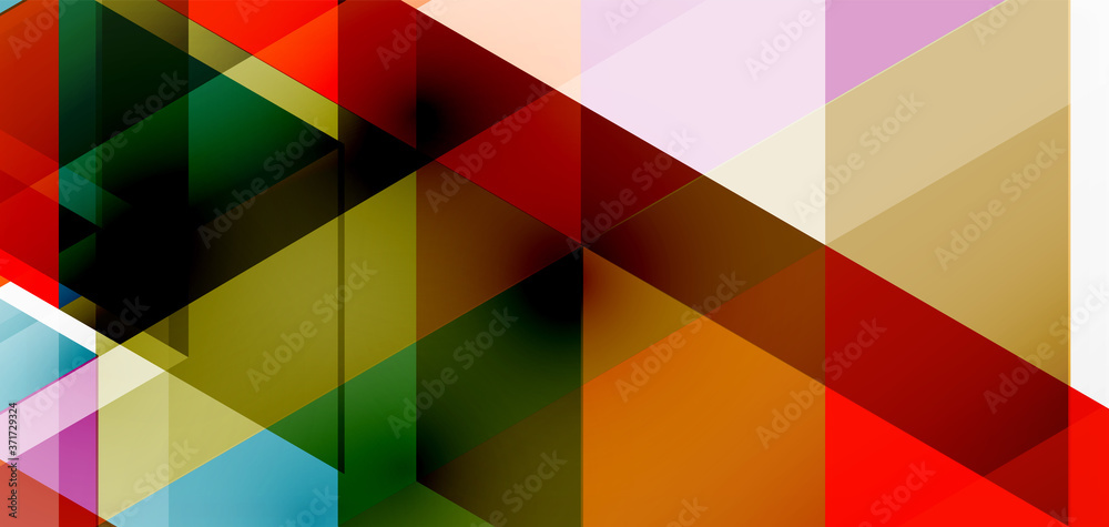 Geometric abstract background, mosaic triangle and hexagon shapes. Trendy abstract layout template for business or technology presentation, internet poster or web brochure cover, wallpaper Geometric abstract background, mosaic triangle and hexagon shapes. Trendy abstract layout template for business or technology presentation, internet poster or web brochure cover, wallpaper