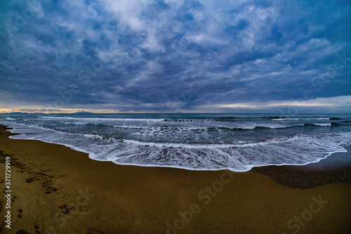 Marina di Donoratico beach in a winter day Tuscany Italy