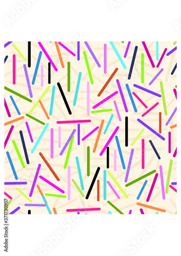 Seamless abstract striped pattern in retro colors. Vector illustration © Svetlana