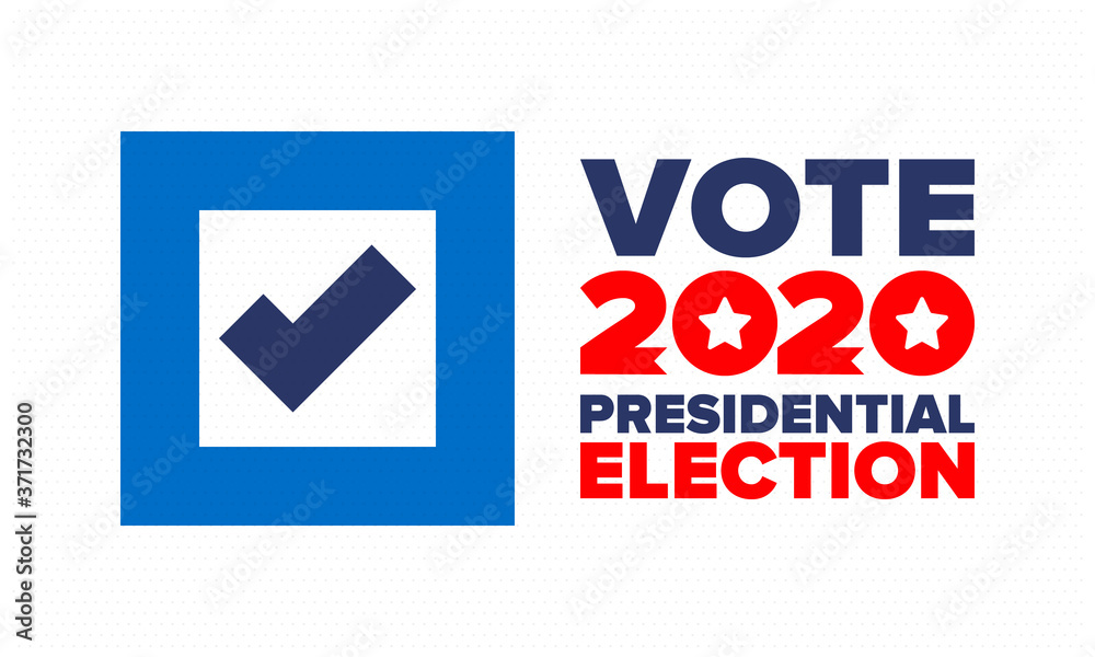 Presidential Election 2020 in United States. Vote day, November 3. US Election. Patriotic american element. Poster, card, banner and background. Vector illustration Presidential Election 2020 in United States. Vote day, November 3. US Election. Patriotic american element. Poster, card, banner and background. Vector illustration