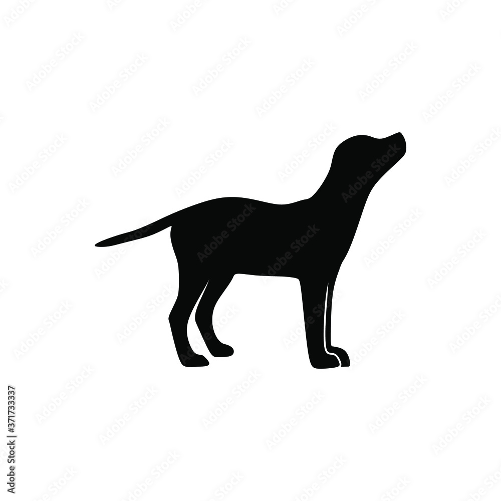 Dog silhouette vector animal art