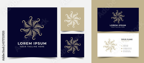 Vintage Royal luxury logo design with visiting card stationery design vector premium