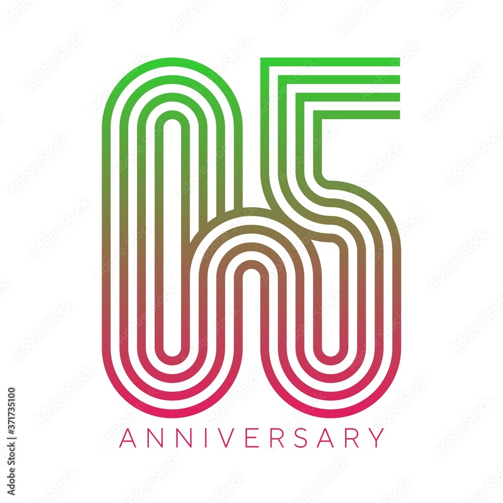Celebrating 5th anniversary logo, with green and red isolated on white background. Celebrating 5th anniversary logo, with green and red isolated on white background.