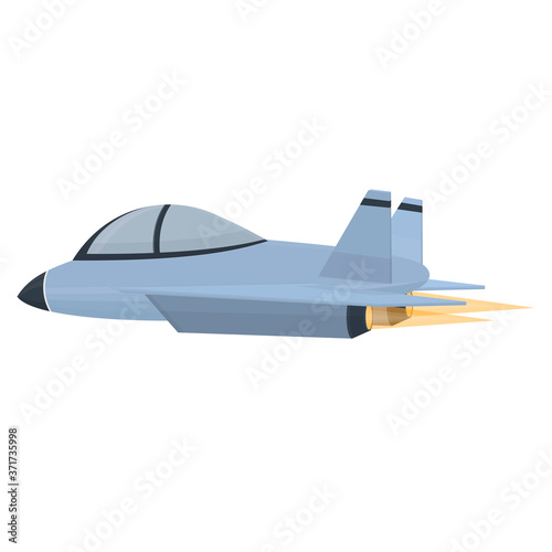 Fighter jet. Military aviation, vector illustration