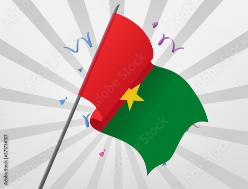 The flag fluttered across the country of Burkina faso