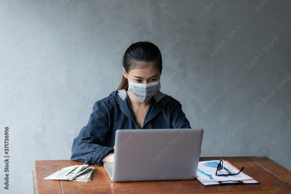 Hacker woman stealing data by using laptop. Hacker woman stealing data by using laptop.