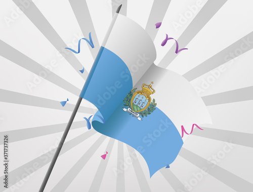 The flag fluttered across from the country of San Marino