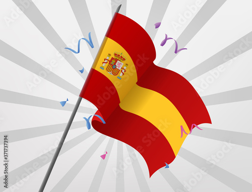 The flag fluttered across from the country of Spain