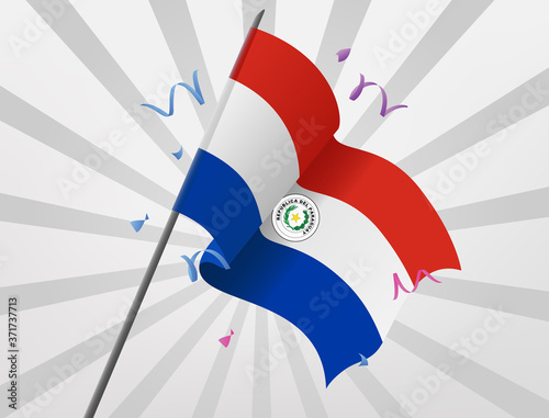 The flag fluttered across from the country of Paraguay