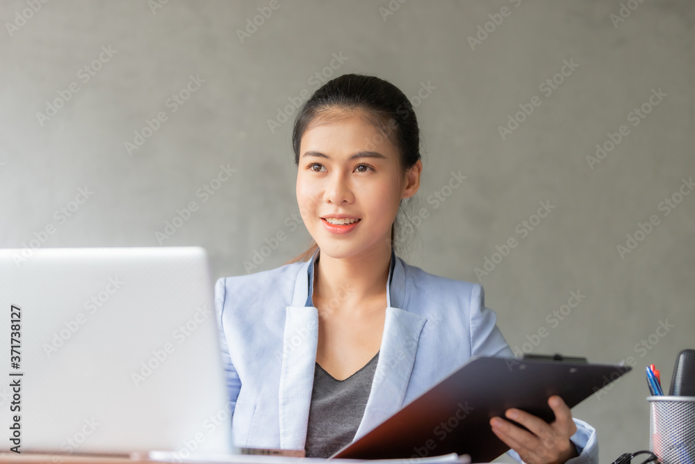 Business asian woman working at home with online technology Business asian woman working at home with online technology