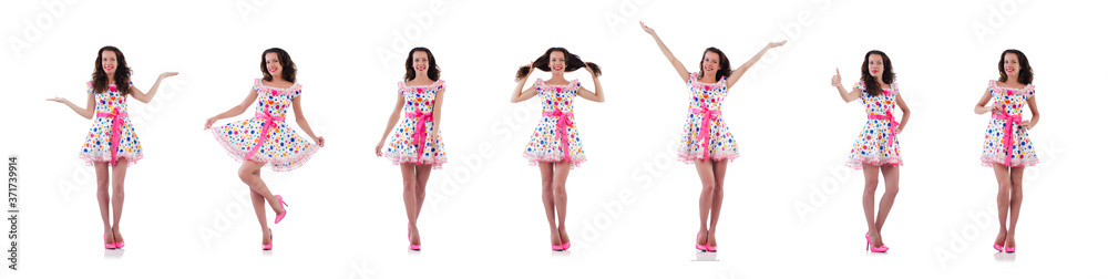 Woman isolated on the white background Woman isolated on the white background