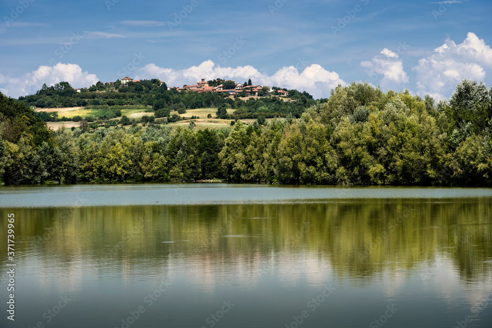 The Lake of Arignano (Piedmont, Italy) a very interesting natural reserve and wildlife oasis for resident and migratory birds.
