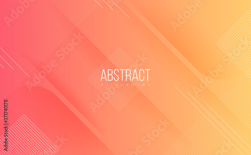 Modern professional peach orange vector Abstract Technology business background wallpaper with lines  and shadows