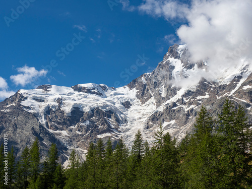 Dufourspitze peak from Macugnaga Valley