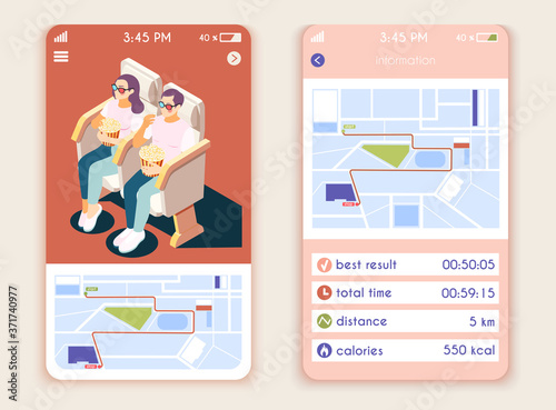 Sedentary Lifestyle App Interface