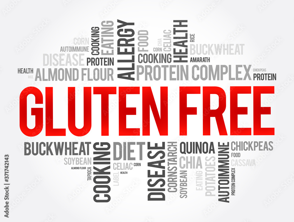 Gluten Free word cloud collage, food concept background