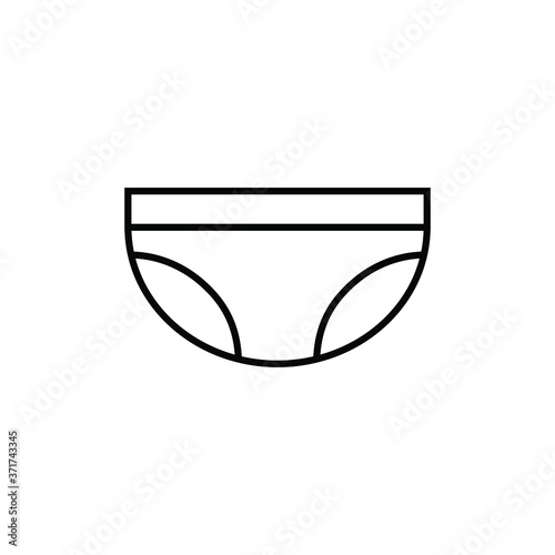 underwear thin icon isolated on white background, simple line icon for your work.