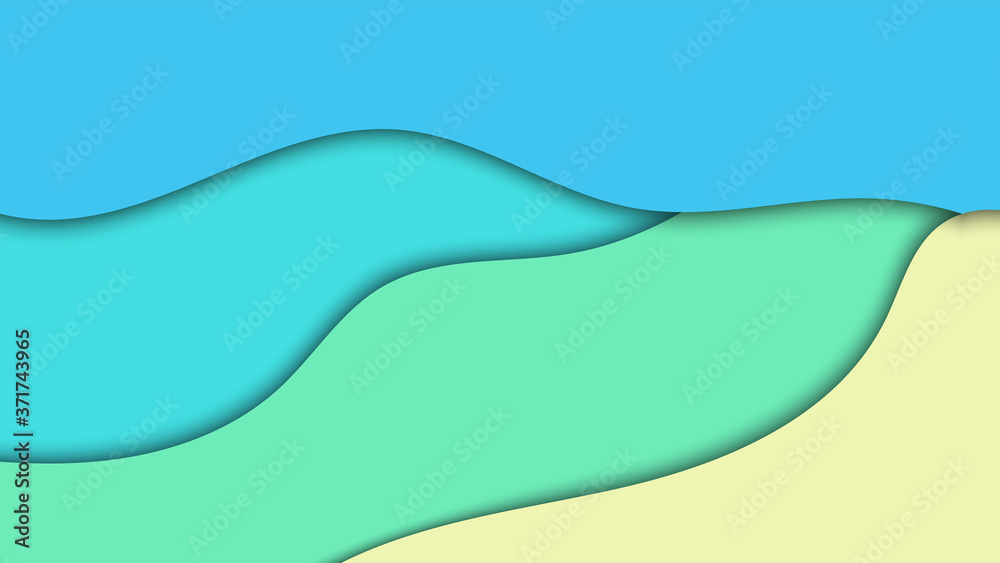Fototapeta premium Blue Wave multicolor abstract background vector illustration best for background, poster and banner design