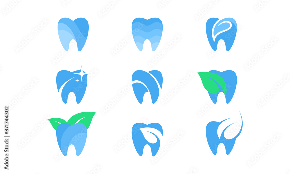 modern dental logo design vector