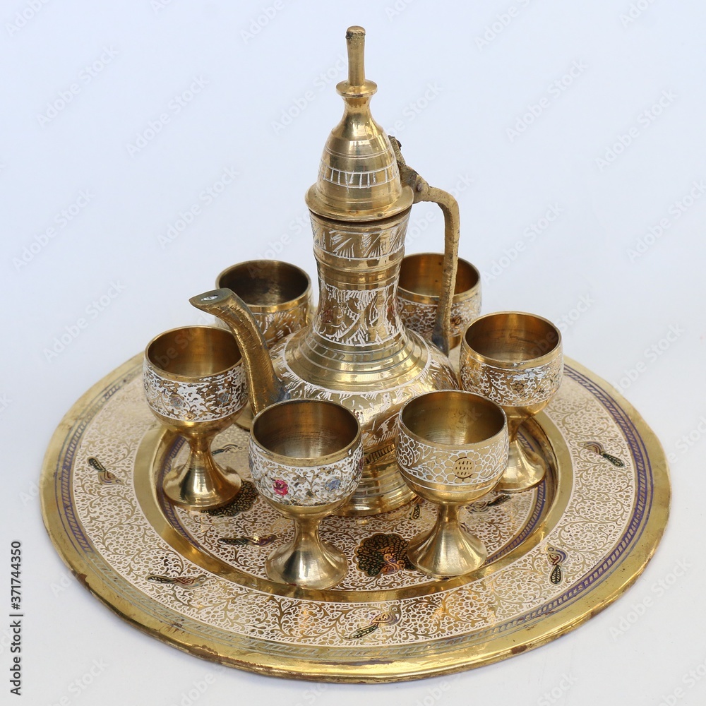 An old metal dallah jug