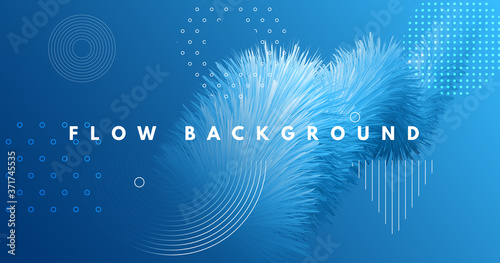 3d Wave Shapes. Flow Banner...