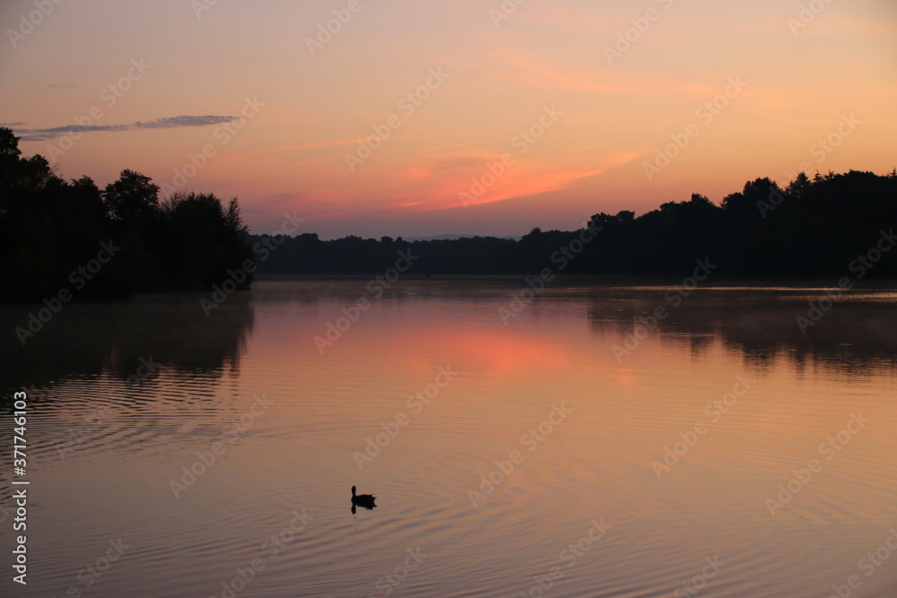 Sonnenaufgang am Opfinger See