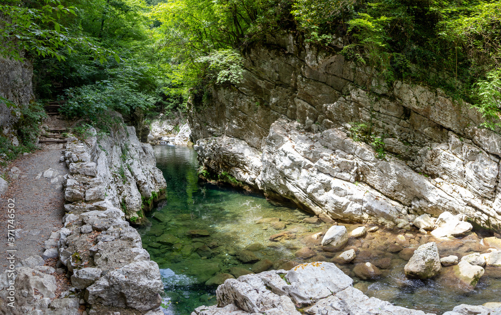gorges of calore in natural park of cilento gorges of calore in natural park of cilento