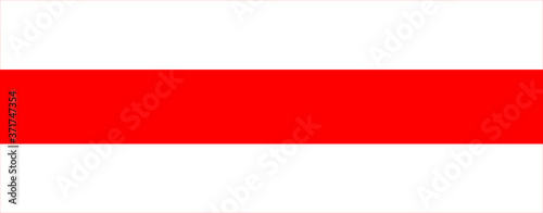 The flag of Belarus is white and red, a symbol of independence and freedom.