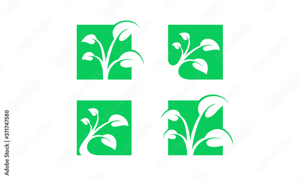 Modern Plant logo design vector Modern Plant logo design vector