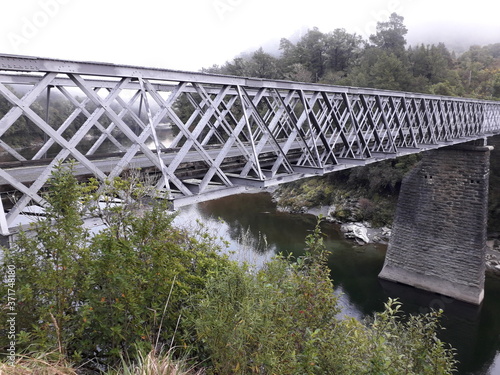 bridge over river in the forest