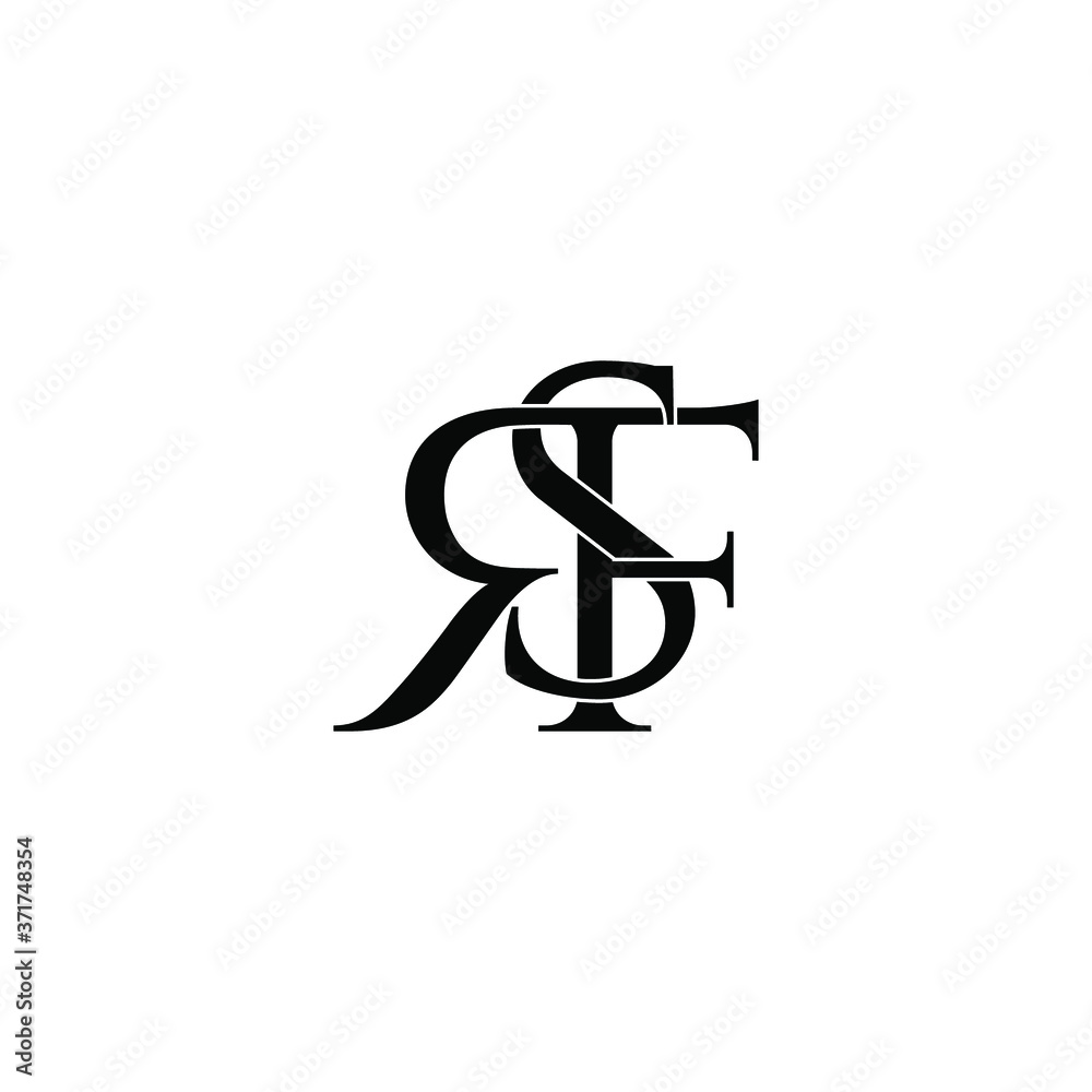 srf letter original monogram logo design vector de Stock | Adobe Stock