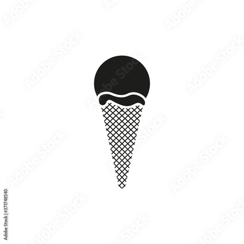 Ice cream icon. Ice cream cone. Vector. Isolated.