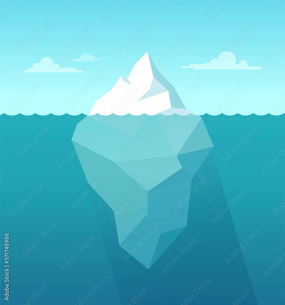 custom made wallpaper toronto digitalCartoon iceberg background. Iceberg underwater view. Vector