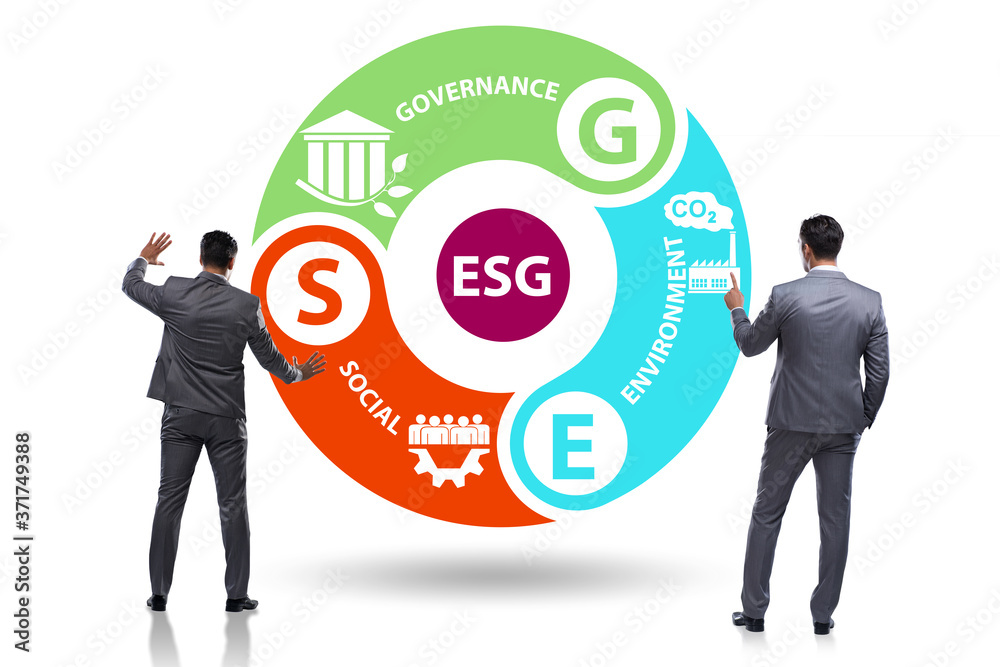 ESG concept as environmental and social governance with business ESG concept as environmental and social governance with business