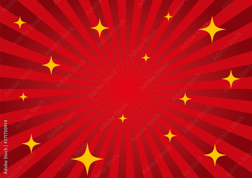 赤い集中線 キラキラ 背景素材 Stock Vector Adobe Stock