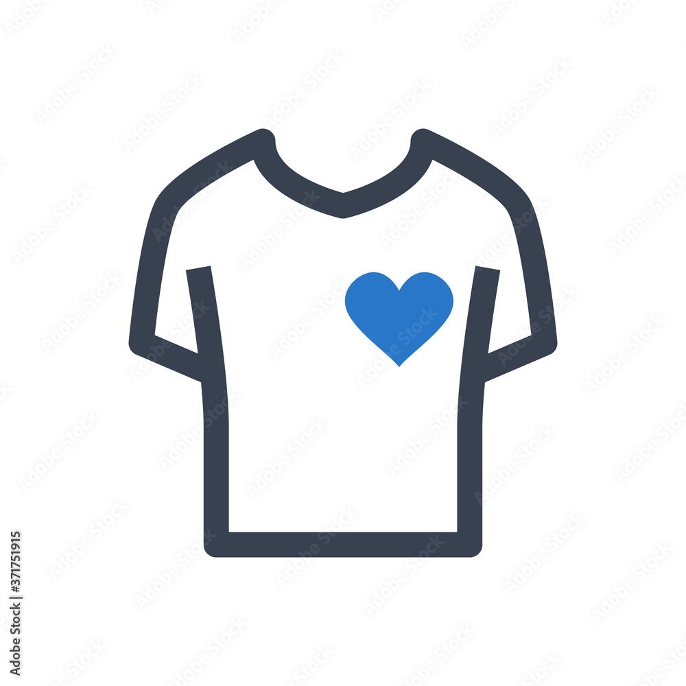 T-shirt with heart icon