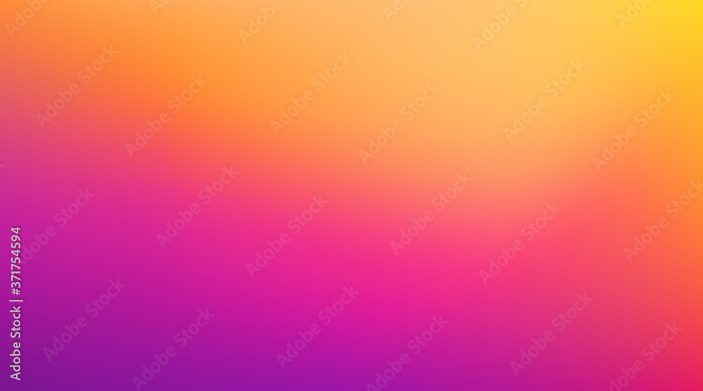 Abstract Blurred orange magenta purple yellow background. Soft gradient backdrop with place for text. Vector illustration for your graphic design, banner, poster, website - obrazy, fototapety, plakaty 