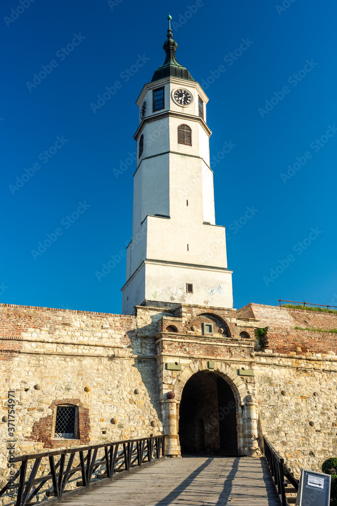 Clock tower (Sahat kula) of the Belgrade Fortress (Kalemegdan), Belgrade, Serbia