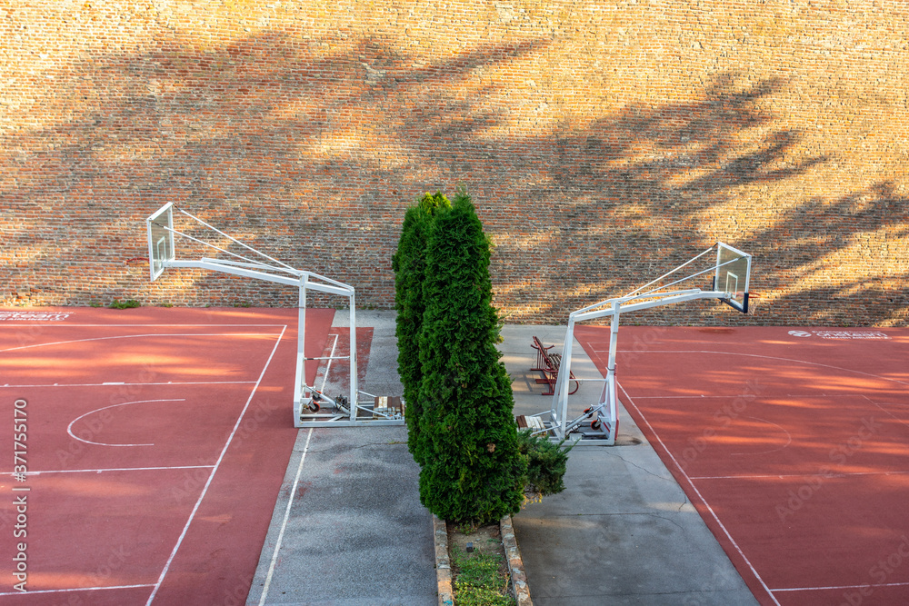 Basketball Club Red Star Belgrade court in Belgrade fortress Kalemegdan,  Serbia Stock-Foto | Adobe Stock