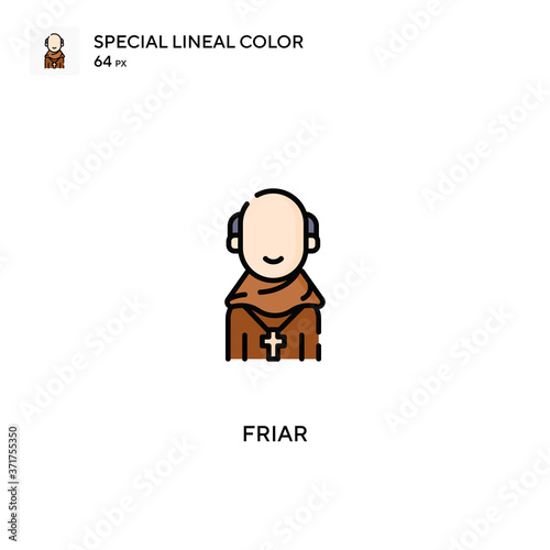 Canvas Print Friar Special lineal color vector icon